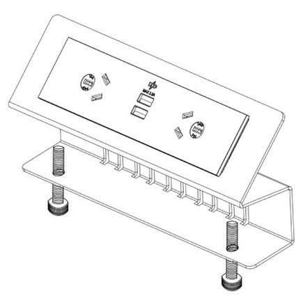 Pegasus Desk Top Power and Data Rail