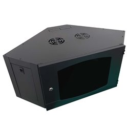 9RU Corner Wall Mounted Data Cabinet 900mm x 550mm