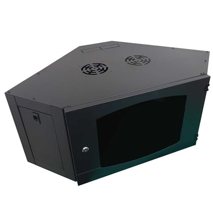 9RU Corner Wall Mounted Data Cabinet 900mm x 550mm