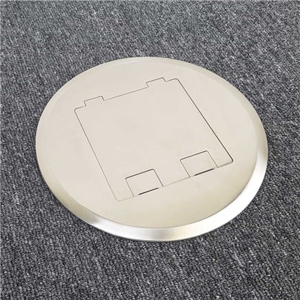Floor Outlet Box 1 Standard DGPO Stainless Steel Round Flush 145 Series