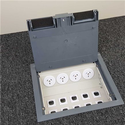 4 Power Plastic Lid  Floor Outlet Box