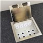4 Power Stainless Steel Recessed Lid  Floor Outlet Box