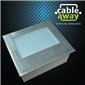 4 Power 8 Data Stainless Steel Recessed Lid  Floor Outlet Box