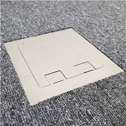 Shallow Floor Outlet Box 2 Power Stainless Steel Flush Square Edge 145 Series