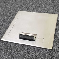 4 Power 6 Data Shallow Stainless Steel Flush Floor Outlet Box