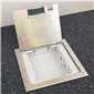 4 Power Shallow Stainless Steel Flush Floor Outlet Box