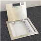 2 Power 6 Data Shallow Stainless Steel Flush Floor Outlet Box