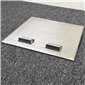 2 Power 8 Data Stainless Steel Flush Floor Outlet Box