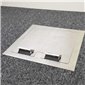 4 Power 10 Data Stainless Steel Square Edge Flush Floor Outlet Box