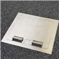 4 Power 10 Data Stainless Steel Square Edge Flush Floor Outlet Box