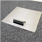 2 Power 4 Data Shallow Stainless Steel Flush (Square Edge) Floor Outlet Box