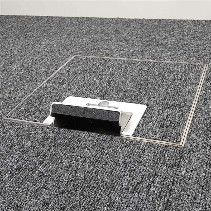 4 Power 8 Data Stainless Steel 19mm Recessed Lid  Floor Outlet Box
