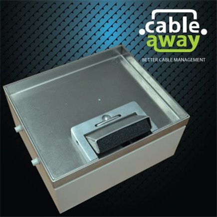 4 Power 8 Data Stainless Steel 19mm Recessed Lid  Floor Outlet Box