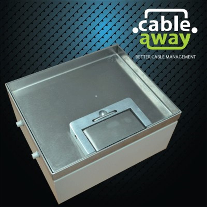 2 Power 10 Data Stainless Steel 19mm Recessed Lid  Floor Outlet Box