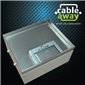2 Power 4 Data Stainless Steel 14mm Recessed Lid  Floor Outlet Box