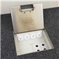 4 Power 4 Data Stainless Steel 14mm Recessed Lid  Floor Outlet Box