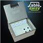 4 Power 4 Data Stainless Steel 14mm Recessed Lid  Floor Outlet Box