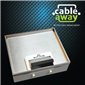 4 Power 4 Data Shallow Stainless Steel 19mm Recesses Floor Outlet Box