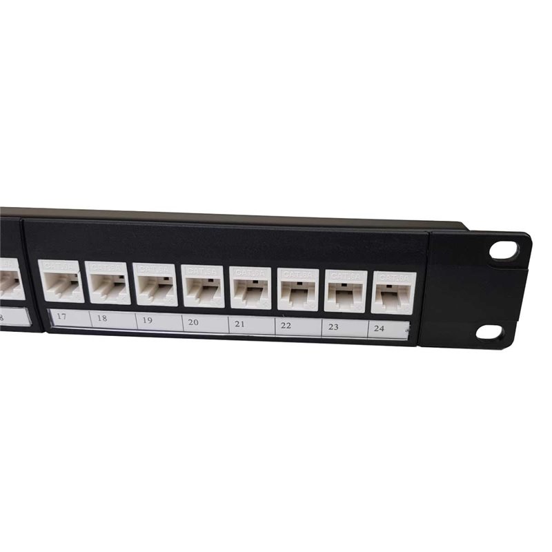 1RU 24 Port Cat6A Universal Termination Patch Panel