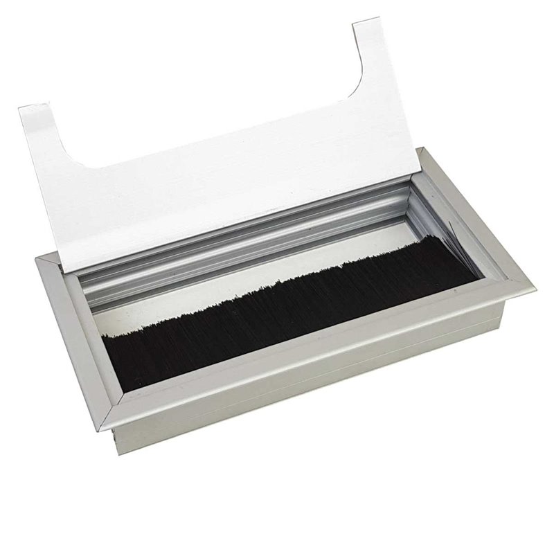 DESK CABLE ENTRY 80x160 ANODISED