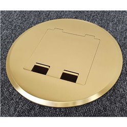 Floor Outlet Box 1 Standard DGPO Brass Round Flush 145 Series