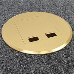 Floor Outlet Box 1 Standard DGPO Brass Round Flush 145 Series