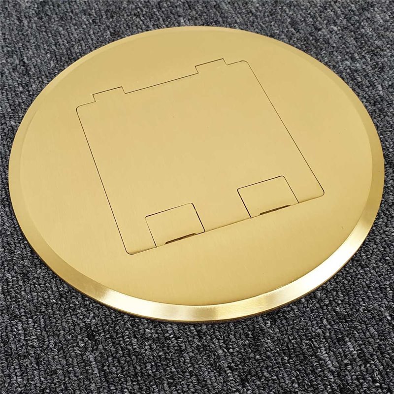Floor Outlet Box 2 Power Brass Round Flush 145 Series
