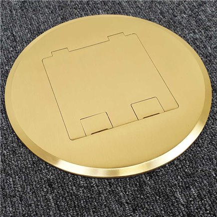 Floor Outlet Box 2 Power Brass Round Flush 145 Series