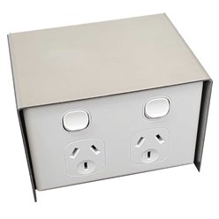 FP Series Floor Pedestal Outlet Box Stainless Steel 2 x DGPO