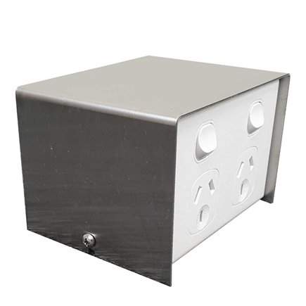 FP Series Floor Pedestal Outlet Box Stainless Steel 2 x DGPO