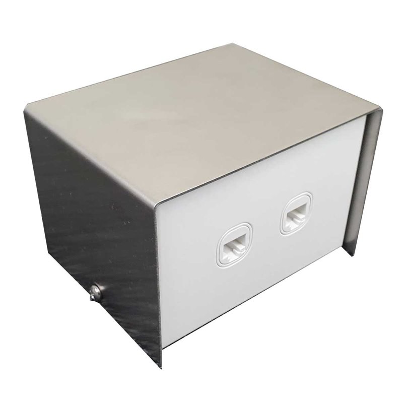 FP Series Floor Pedestal Outlet Box Stanless Steel 2 x DGPO + 2 x Data