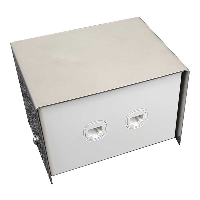 FP Series Floor Pedestal Outlet Box Stainless Steel 2 x DGPO + 2 x Data Provisions