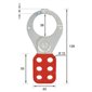 LOCKOUT SAFETY HASP 25mm ID (NYLON COATED) RED