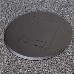 Floor Outlet Box 1 Standard DGPO Stainless Steel Black Round Flush 145 Series