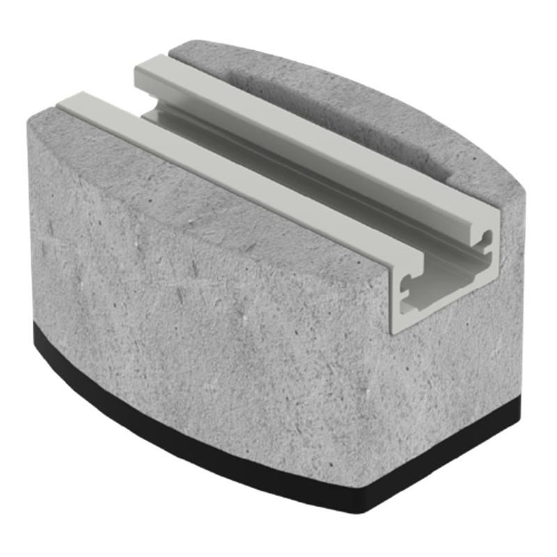 Aluminium 2 division Skirting Duct