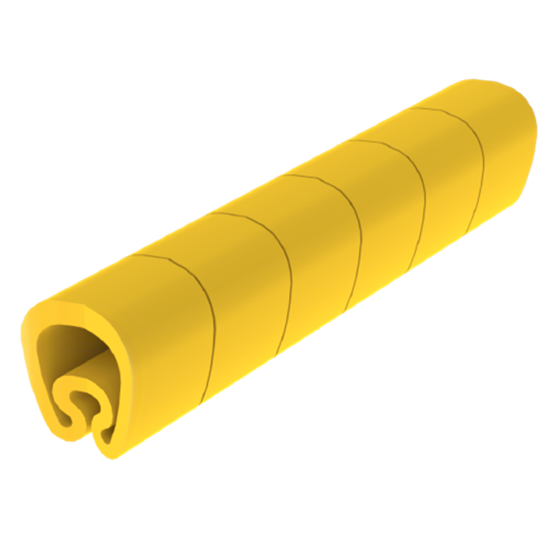 Unex pre-cut markers yellow 18 in Plasticized PVC