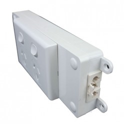SOFT WIRED DOUBLE SWITCHED OUTLET (WHITE)