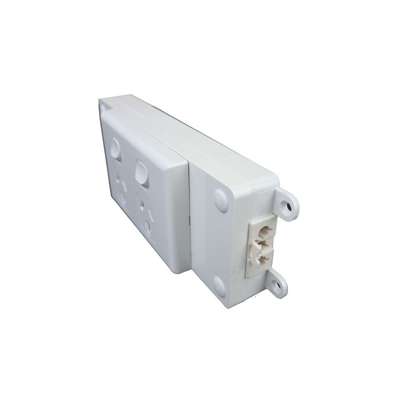 SOFT WIRED DOUBLE SWITCHED OUTLET (WHITE)