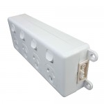 SOFT WIRED QUAD SWITCHED OUTLET (WHITE)