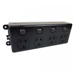 SOFT WIRED QUAD SWITCHED OUTLET (BLACK)