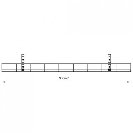 900mm Single Tier Back to Back Under Desk Cable Basket (white)