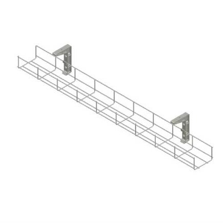 1200mm Single Tier Under Desk Cable Basket KIT (white)