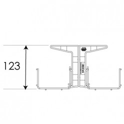 1200mm Single Tier Back to Back Under Desk Cable Basket KIT (white)