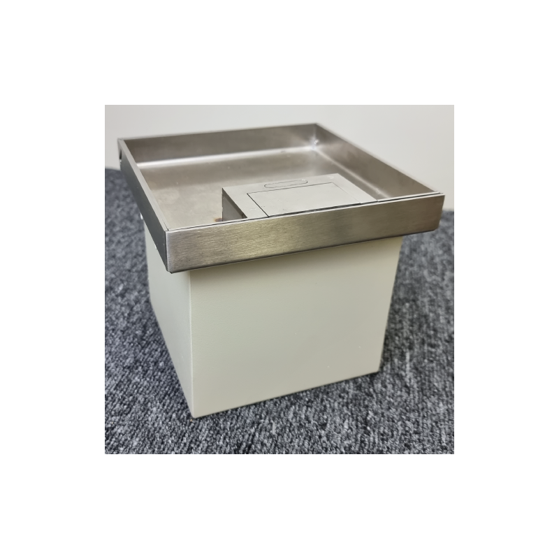 Floor Outlet Box 1 Standard GPO ( 2 x USB charge) 19mm Stainless Steel Recess lid 145 Series