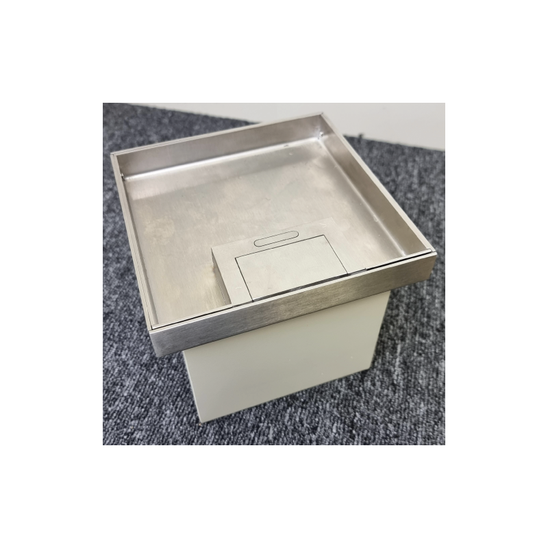 Floor Outlet Box 1 Standard GPO ( 2 x USB charge) 19mm Stainless Steel Recess lid 145 Series