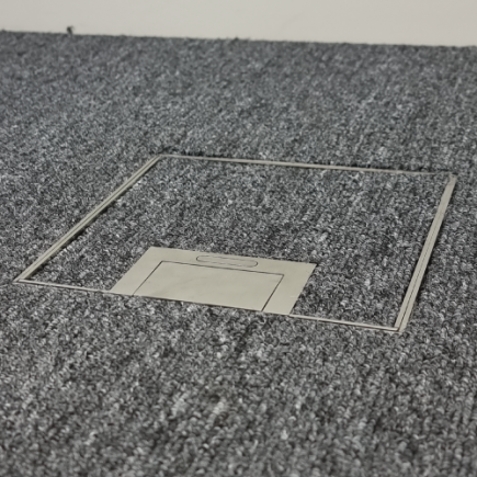 Floor Outlet Box 1 Standard GPO ( 2 x USB charge) 19mm Stainless Steel Recess lid 145 Series