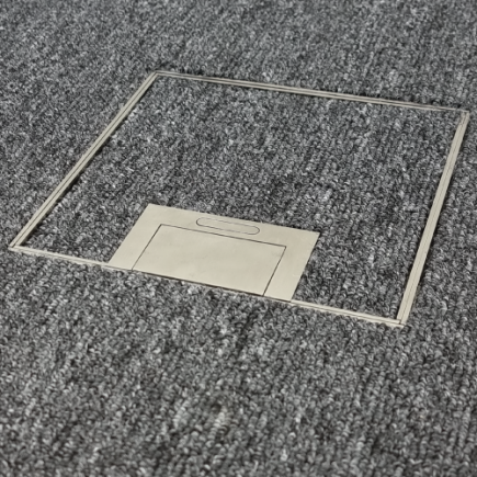 Floor Outlet Box 1 Standard GPO ( 2 x USB charge) 19mm Stainless Steel Recess lid 145 Series