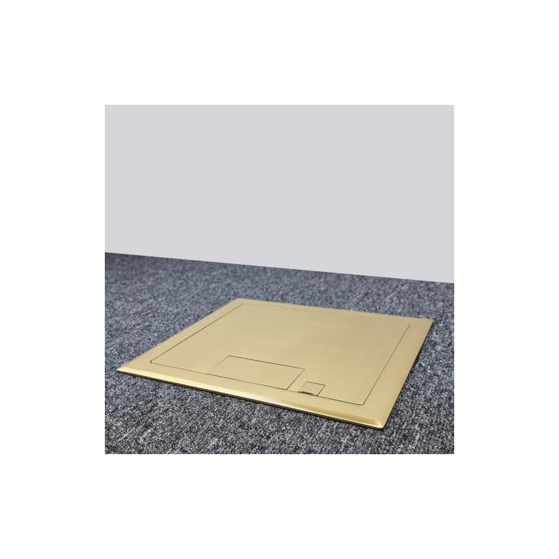 6 Power 5 Data Brass Flush Lid  Floor Outlet Box