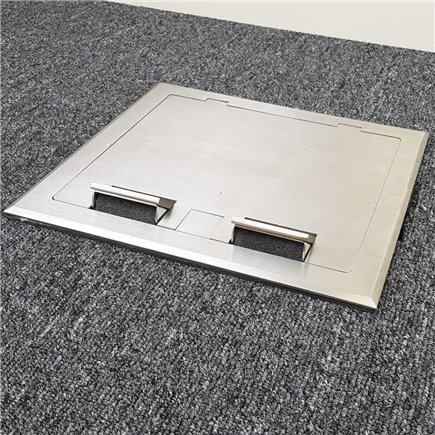 4 Power Stainless Steel Flush Lid  Floor Outlet Box