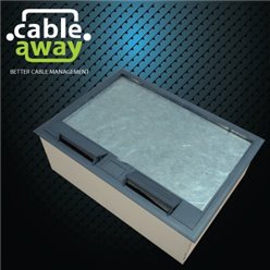 Floor Outlet Box 4 Power Plastic Recessed Lid Provision for 8 Data